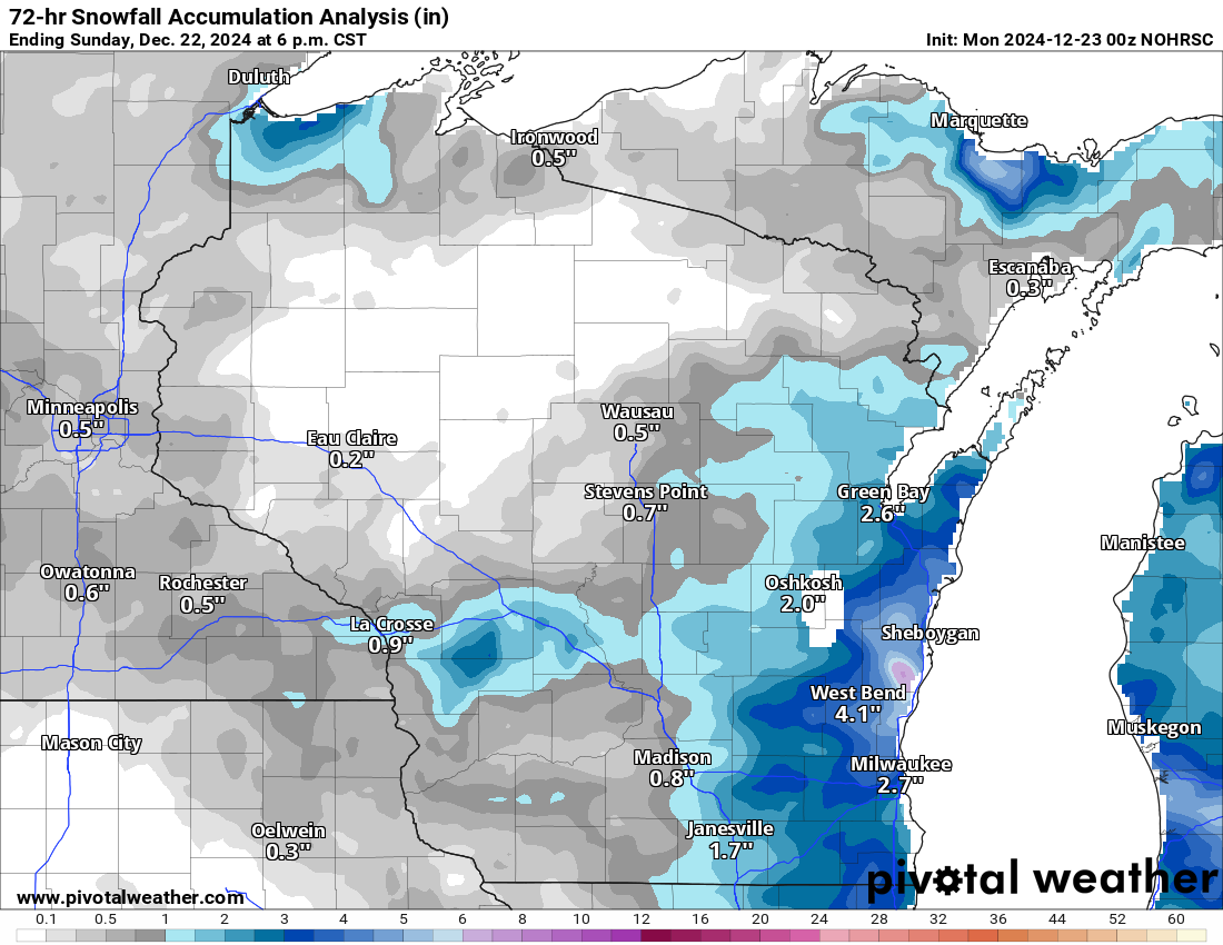 Wisconsin 48-hr Snow