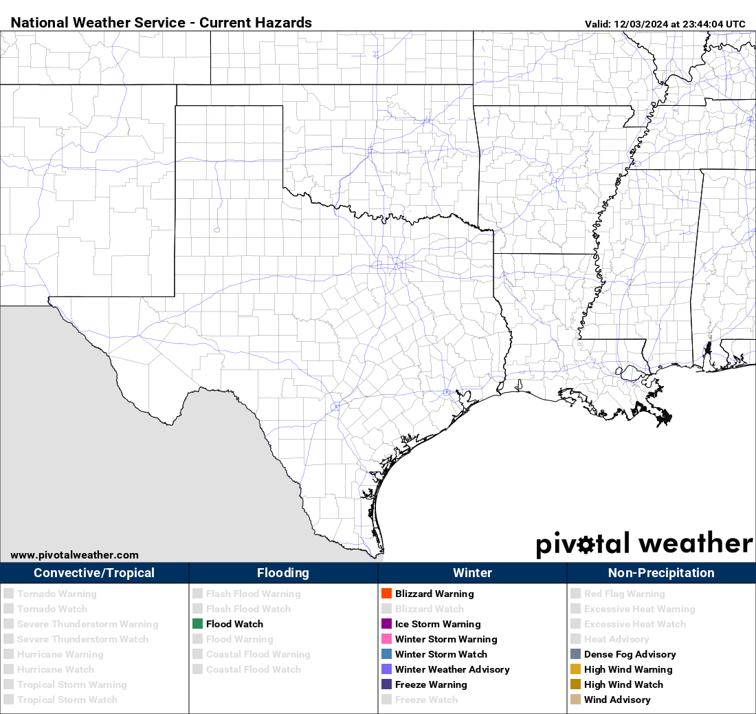 NWS Hazards Pivotal Weather